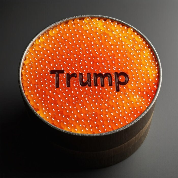  Идея с присвоением красной икре имени Трампа россиянам "не зашла" / изображение сгенерировано нейросетью flyvi.io