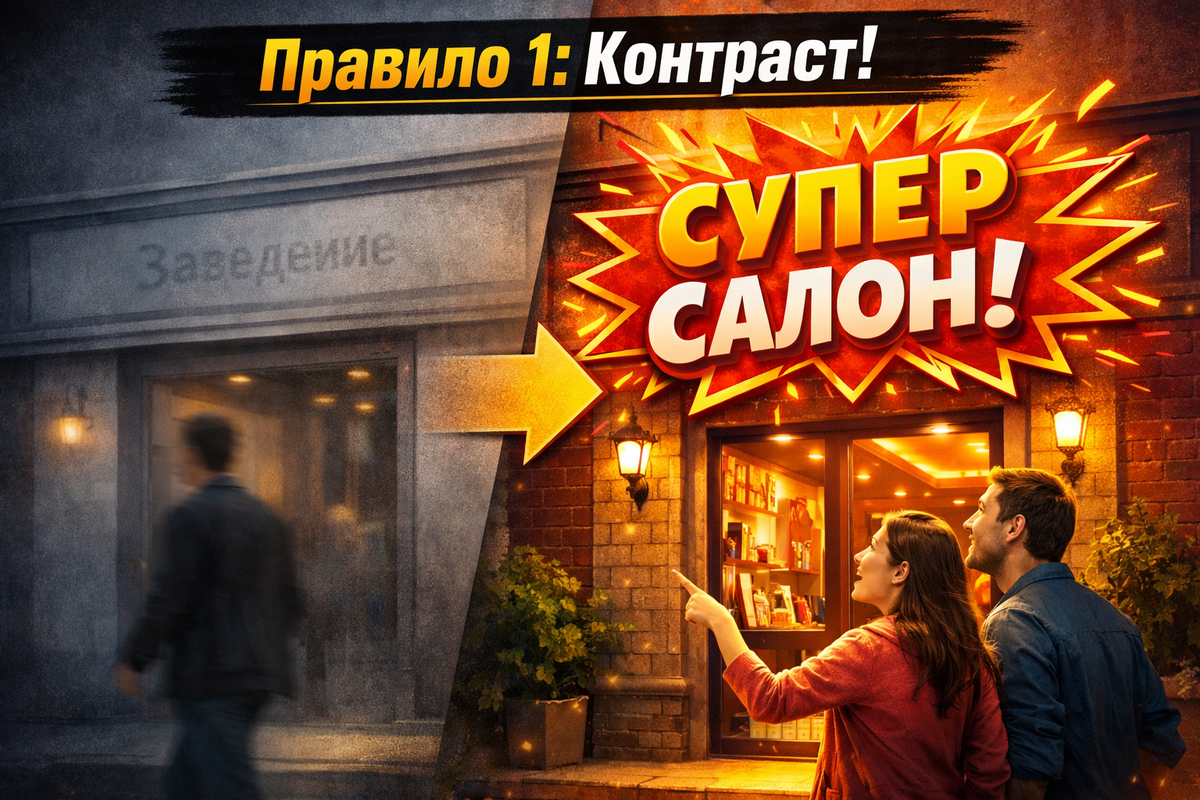 Контраст — создайте «молчаливый крик»