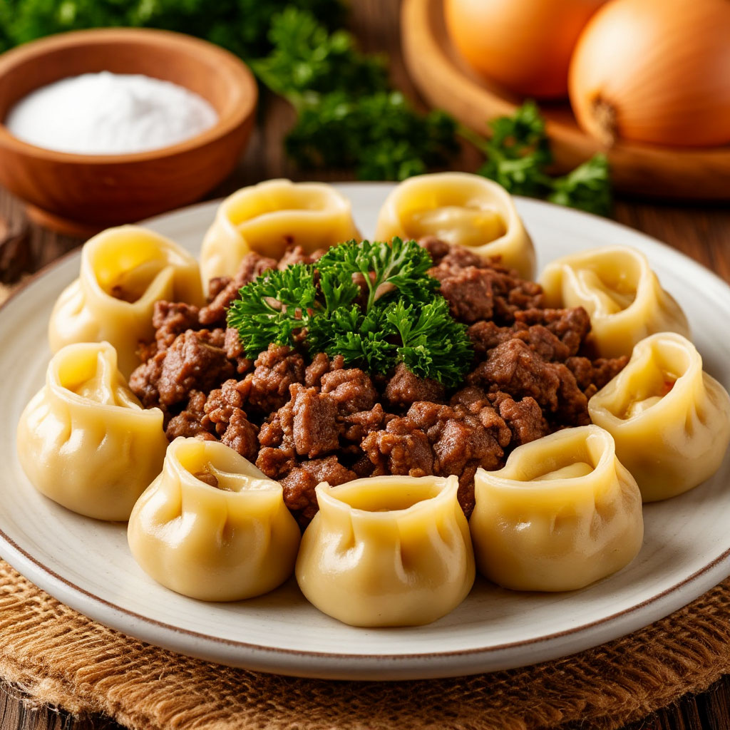 Классические манты с мясом