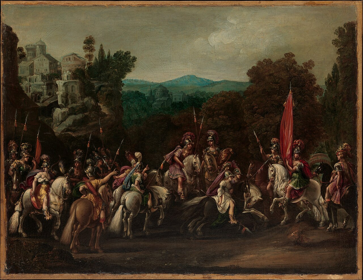 Википедия. Отплытие амазонок, Клод Деруэ, 1620