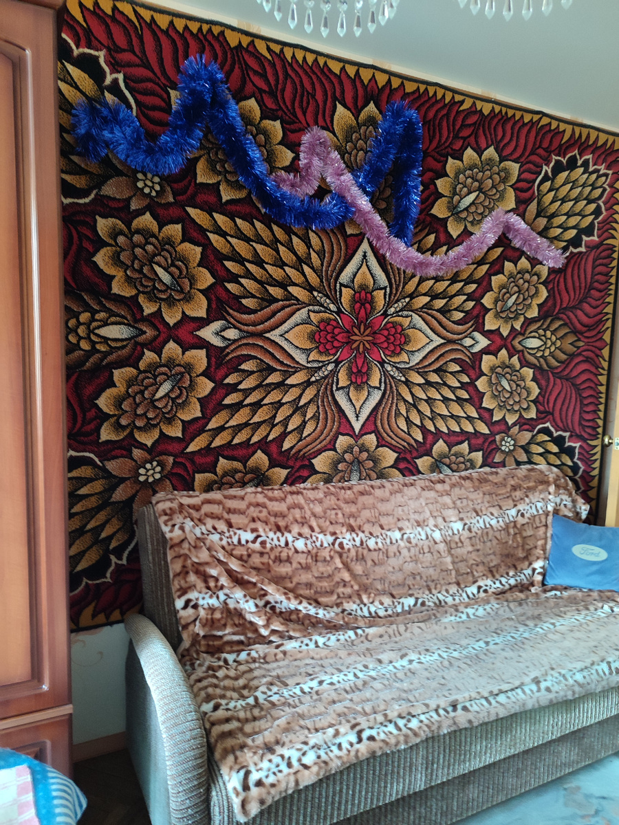 Вот так у нас было. Тяжёлый шерстяной ковер на стене