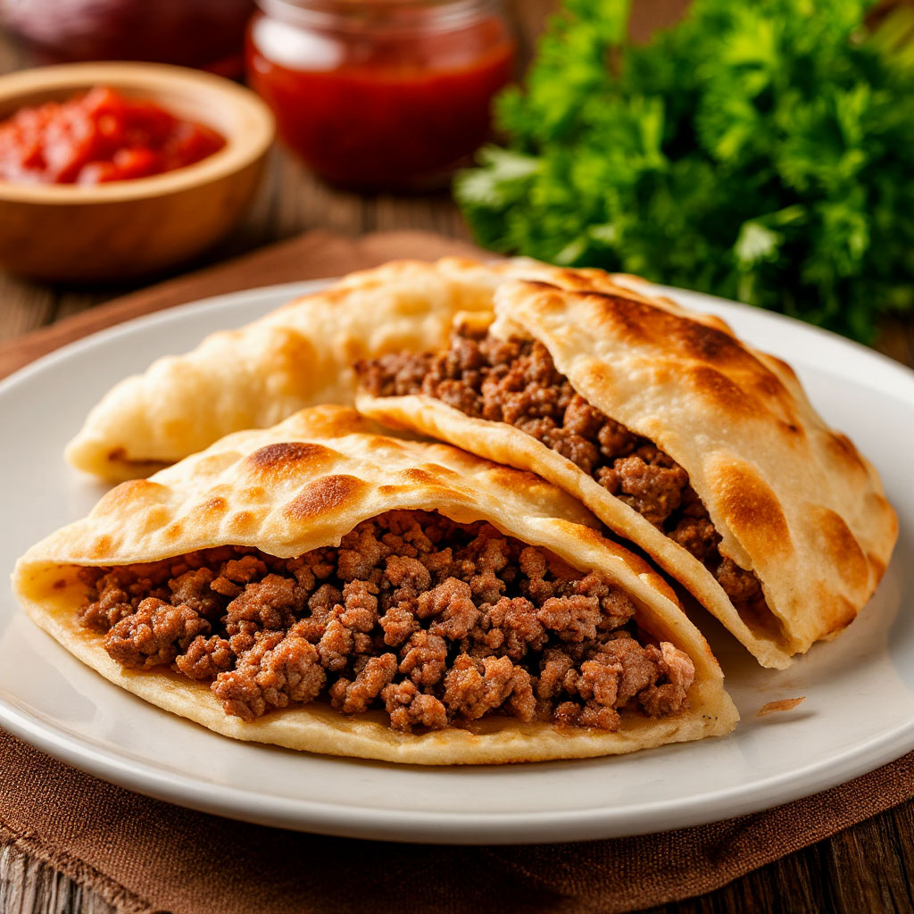 Кутабы с мясным фаршем