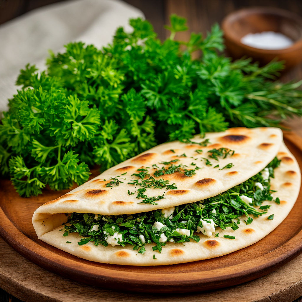 Женгялов хац — традиционная армянская лепешка с начинкой из зелени и трав. 