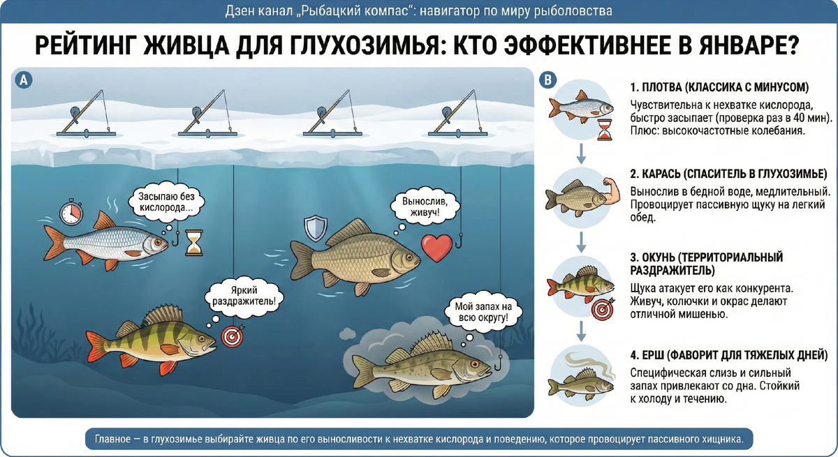 Рейтинг живца для глухозимья