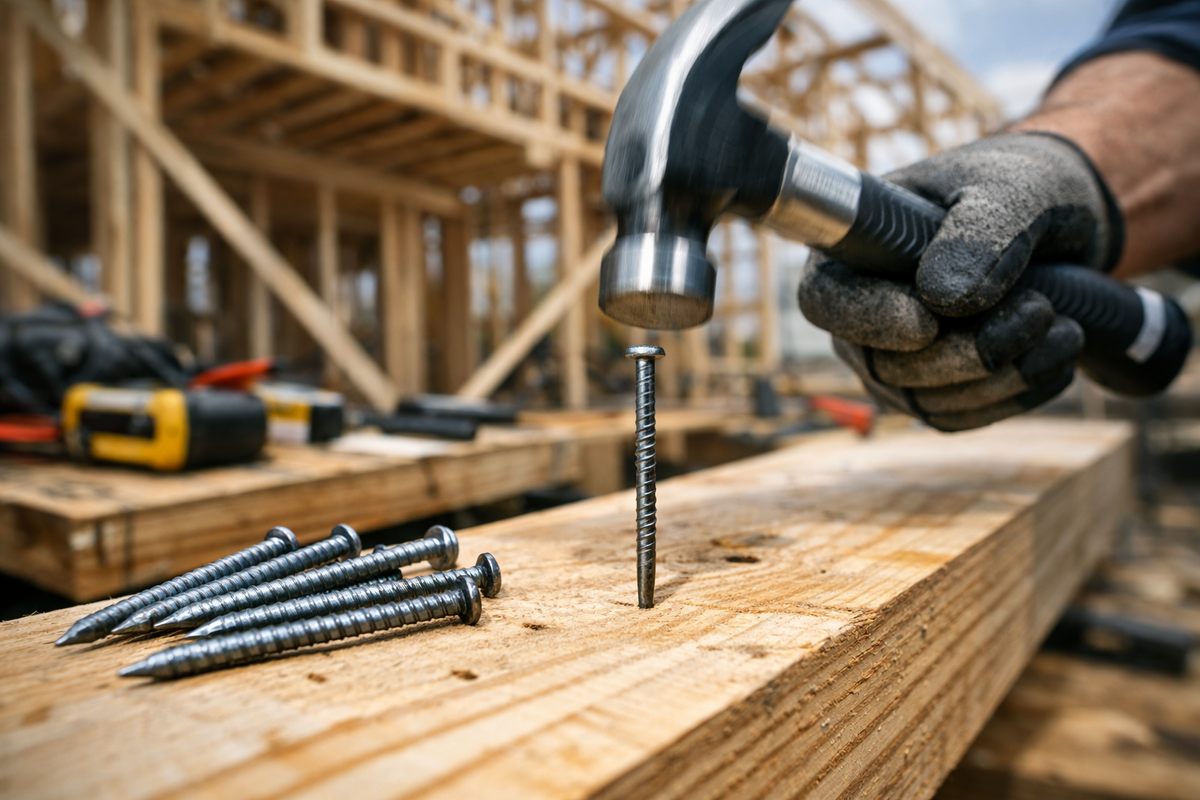 Гвозди ершёные в строительстве