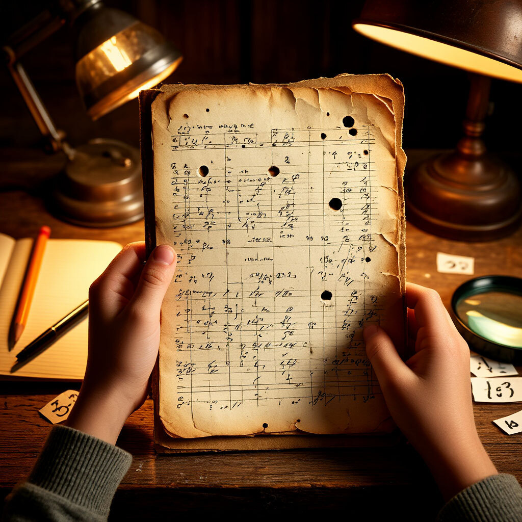 Кто-то похитил цифры прямо из конспекта отличника! Без них все формулы бессмысленны. Вам предстоит стать детективом и восстановить пропажу, используя логику и математические следы, оставленные на странице.