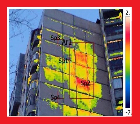 Пепловые потери через панели фасада, которые появились в результате намокания из-за попадания воды через разрушенную и отслоившуюся мастику на межпанельных швах.