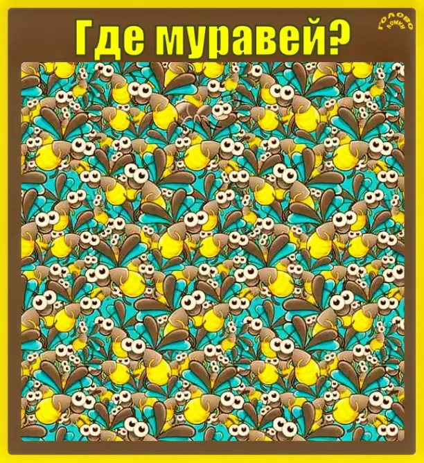🐜 Найди муравья за 20 секунд: проверь свою зоркость!