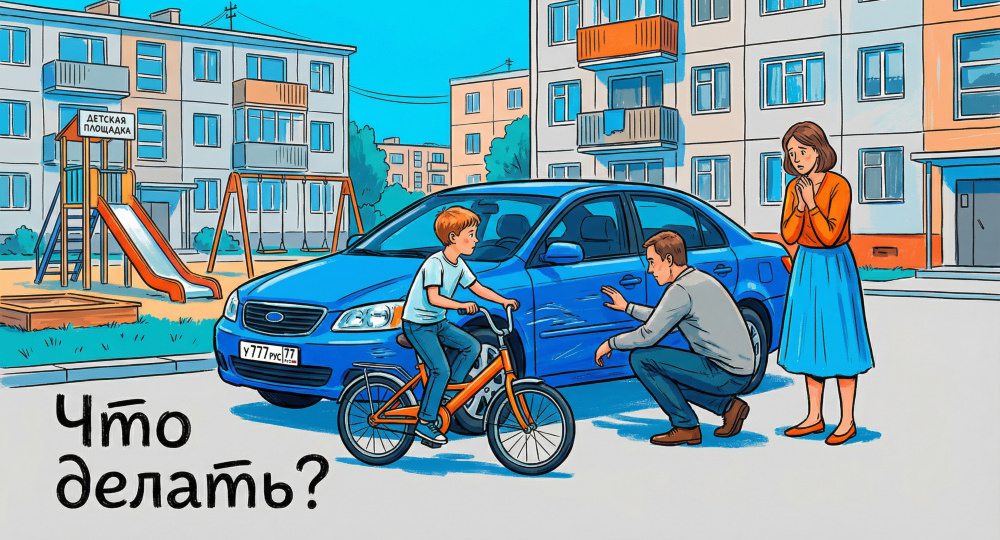 Ребенок врезался в машину на велосипеде — что делать: пошаговая инструкция и юридические последствия