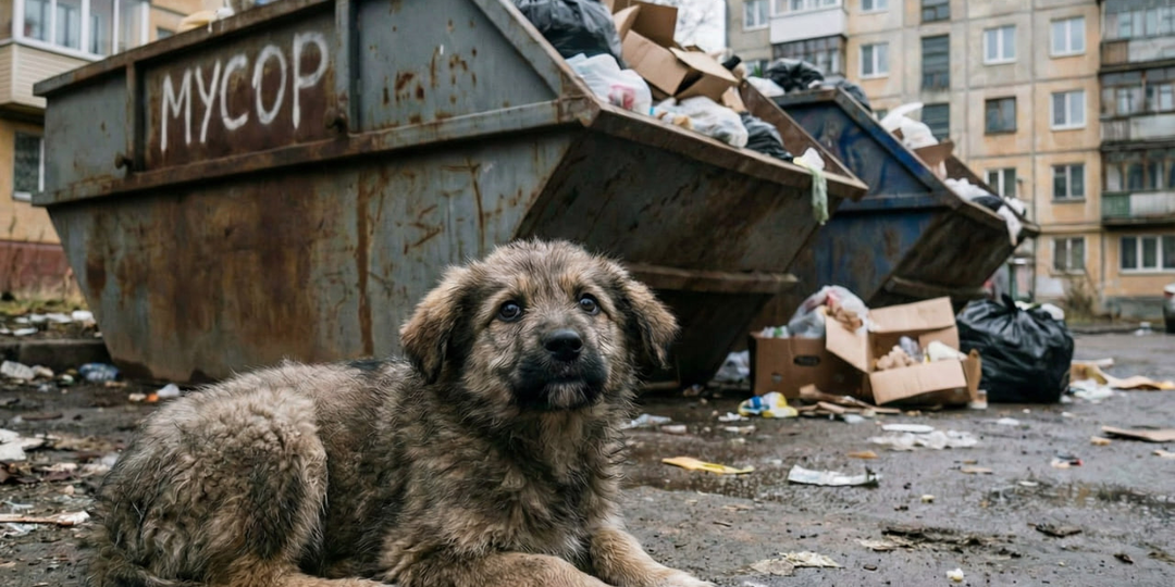 Осиротевший щенок был выброшен на помойку. Пожилой сосед побледнел: "Я думал, он не выжил"