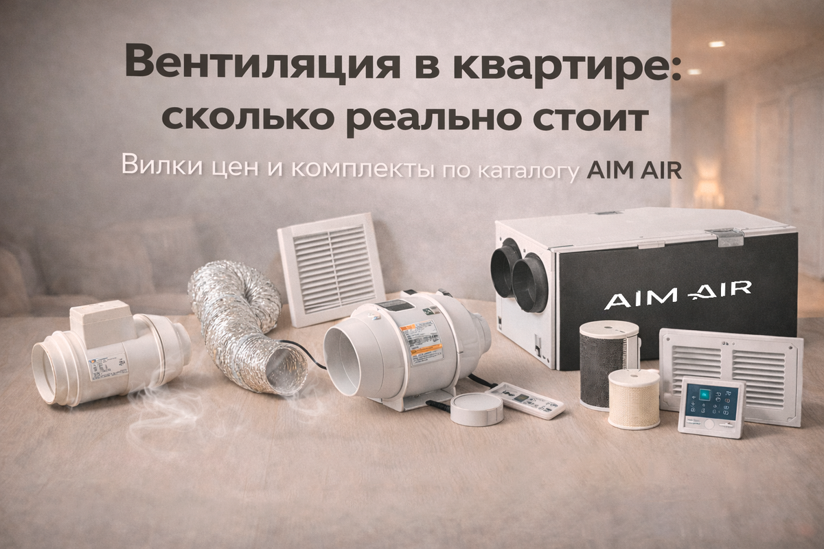Вентиляция в квартире - это не одна цена, а набор решений: установка, воздуховоды, фильтры, автоматика и монтаж. На фото - базовые элементы системы и логика, из чего реально складывается стоимость