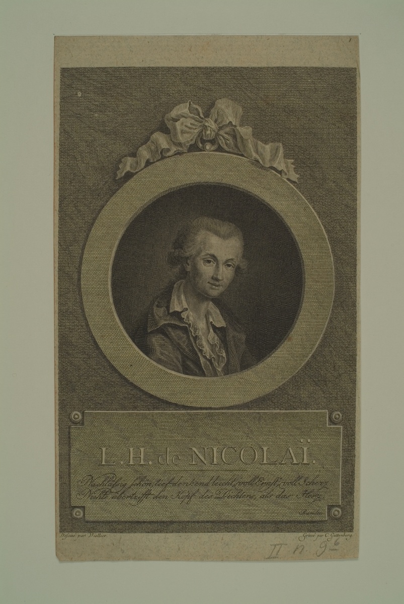 Л.Г. Николаи. Гравюра Гуттенберга с портрета Виолье