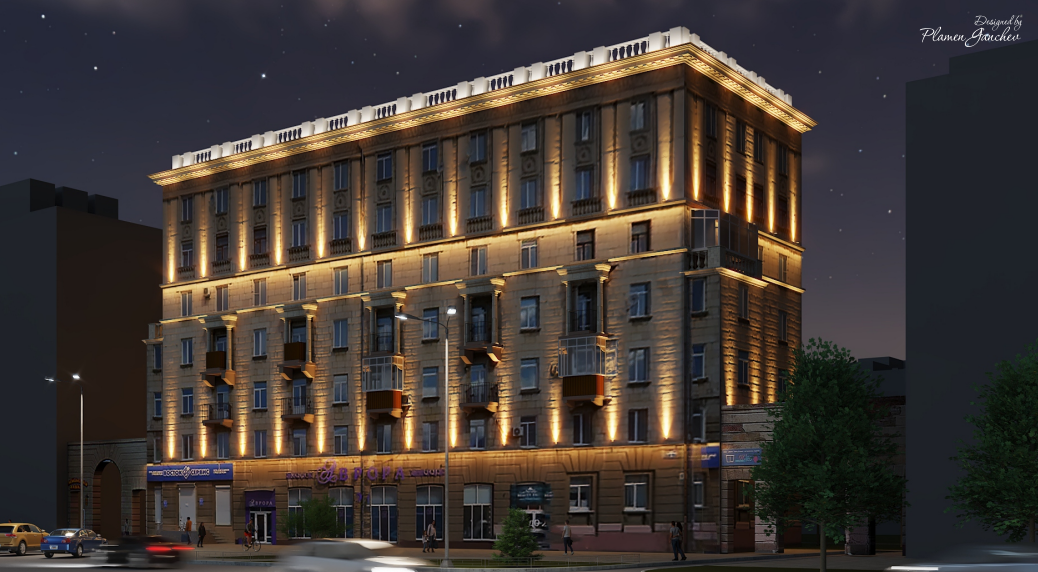 Строителей,6 / Эскиз: проектная документация ООО «ПК «ЛЭД Энерджи»» 