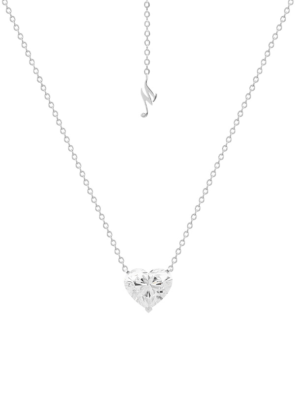 Кулон Mercury Classic из белого золота с бриллиантом