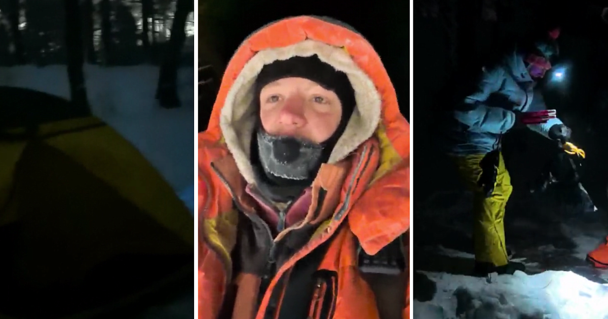 Красноярские экстремалы провели ночь в -43°C на Торгашинском хребте 