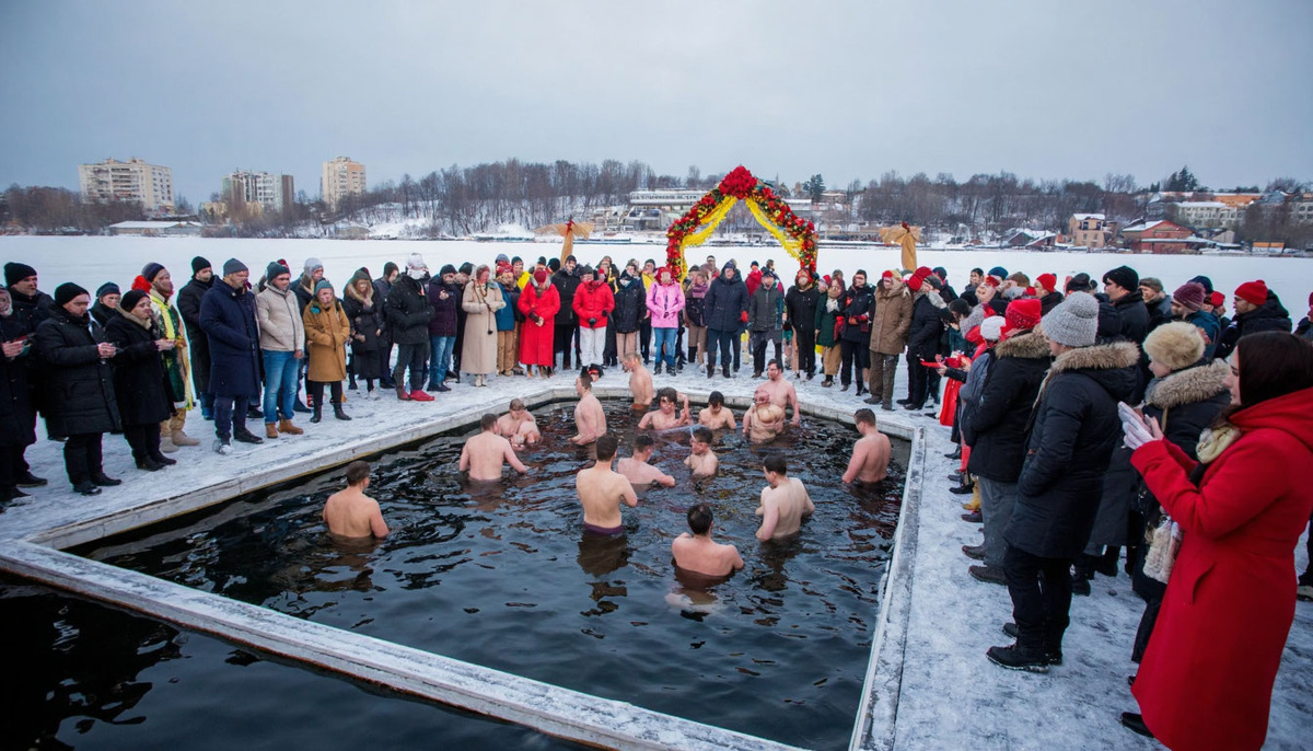 Каждый год 19 января тысячи людей устремляются к освященным прорубям - окунуться в ледяную воду