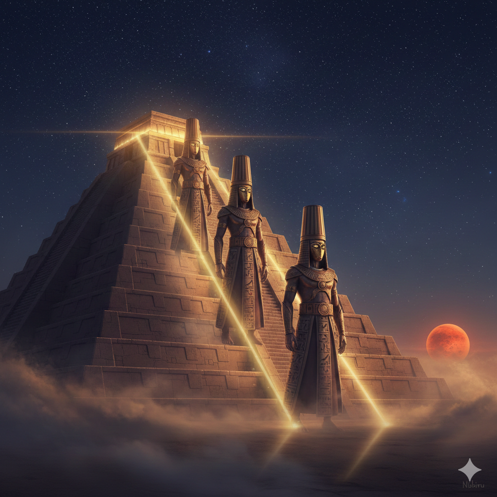 Аннунаки. Боги с небес. Изображение создано ИИ.