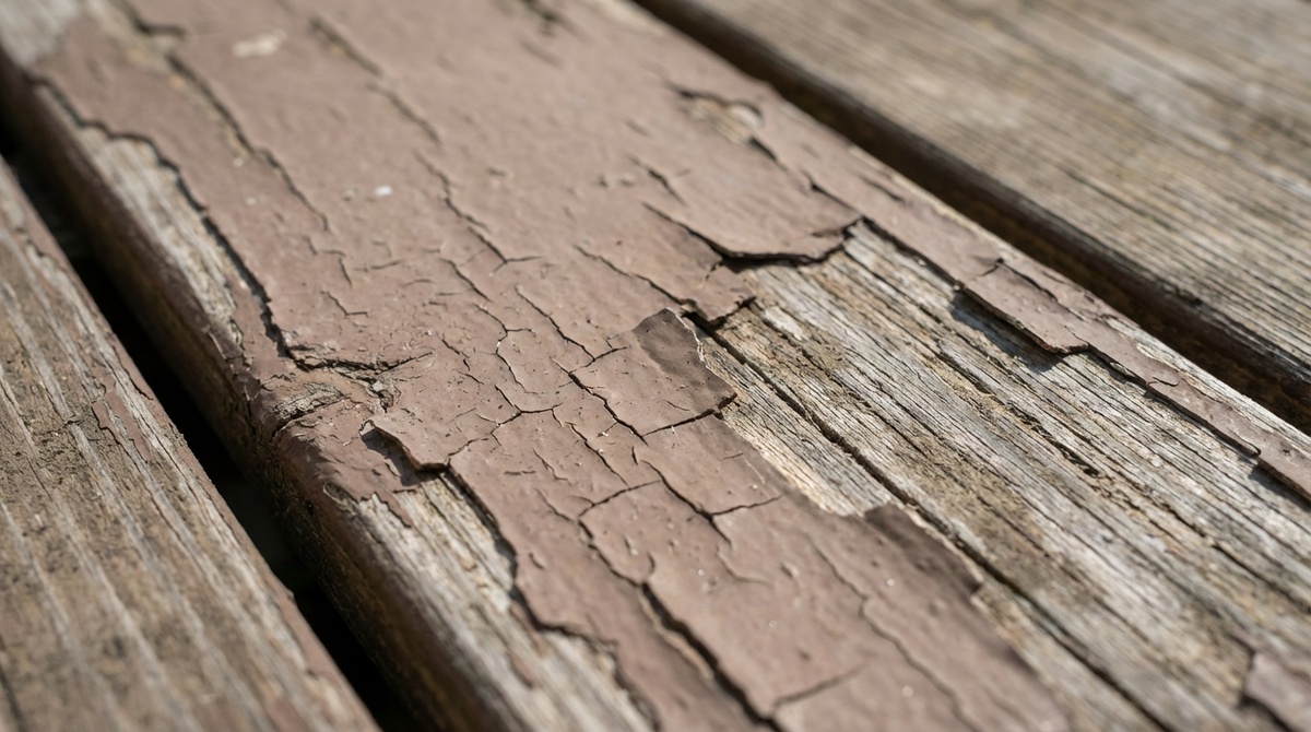 Отслоение и трещины краски на террасе