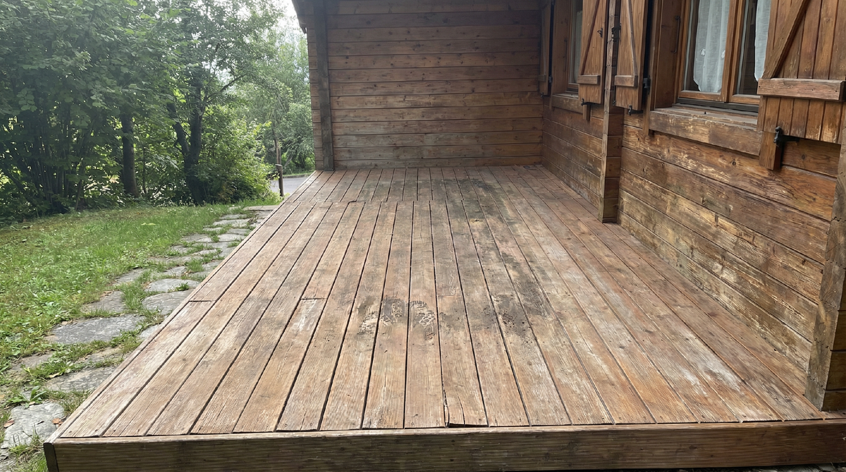 Реальное состояние террасы после сезона