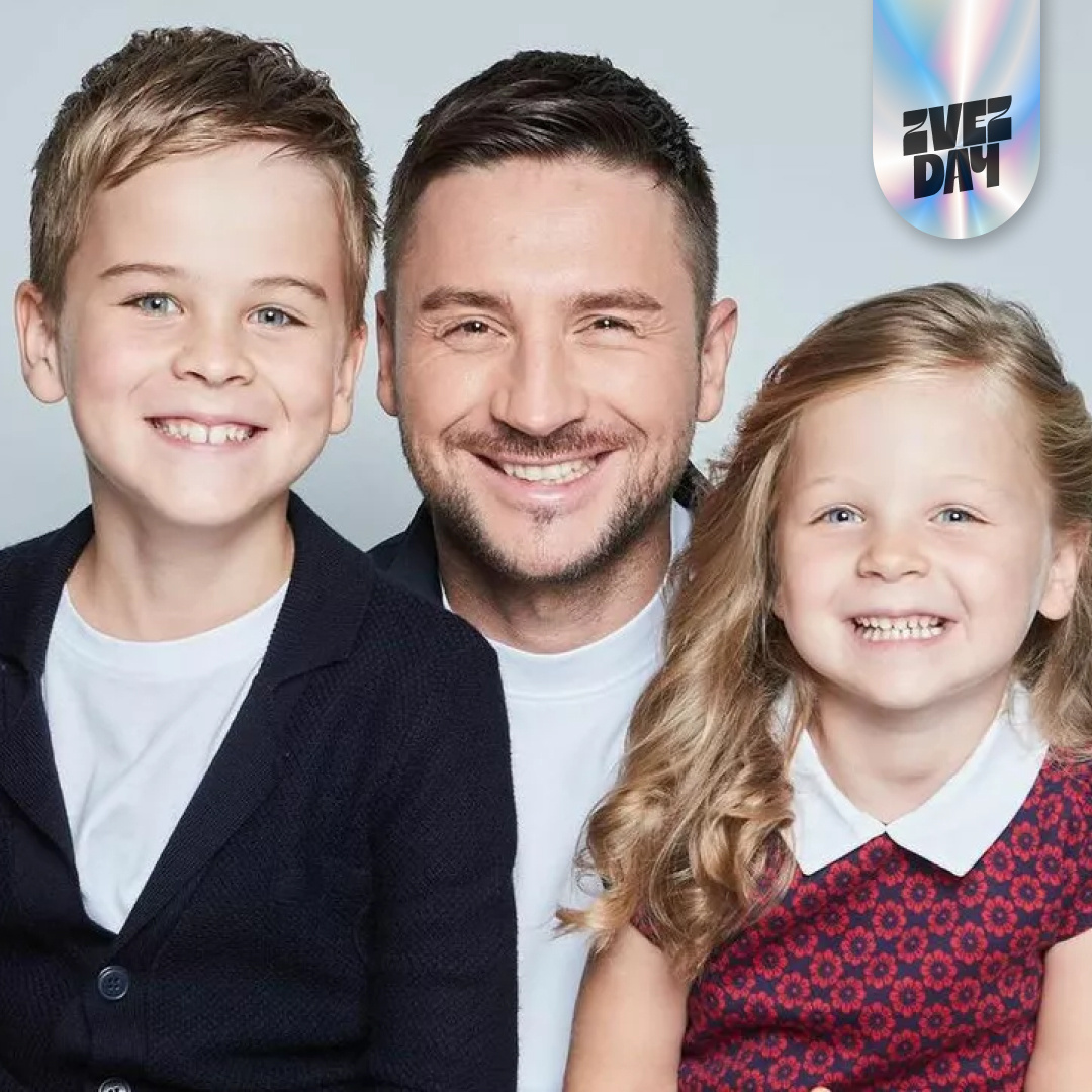 СергейЛазарев с детьми Никитой и Аней