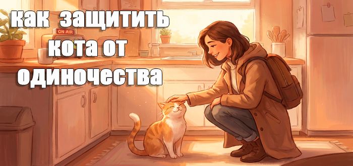 кот скучает