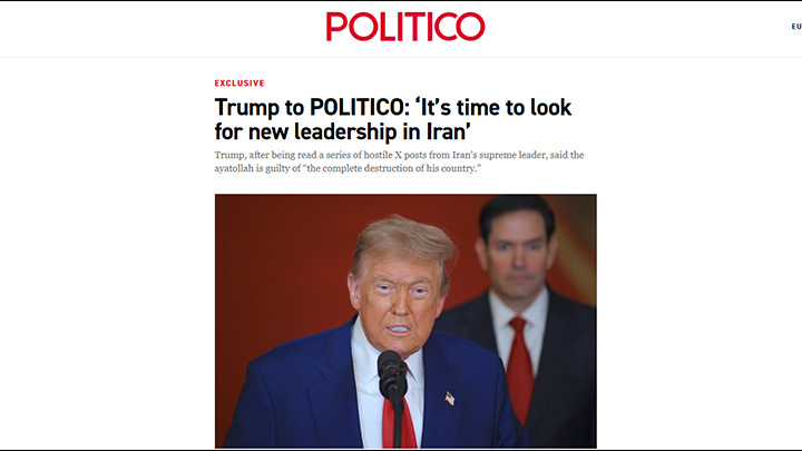    "Хозяин мира" считает, что Ирану "нужно новое руководство". Скриншот: Politico