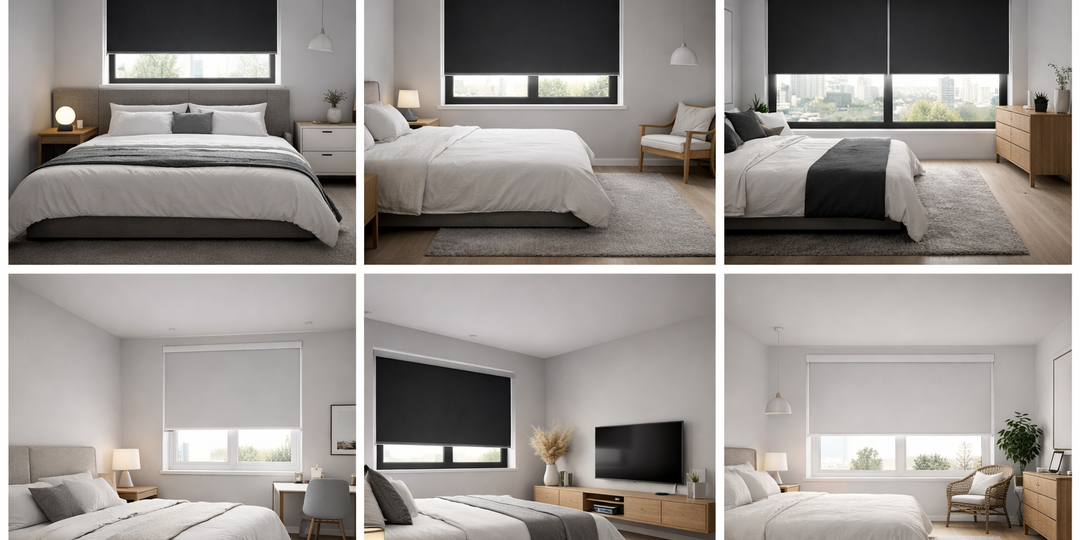 Кассетные шторы с направляющими в спальне: как добиться 100% затемнения без blackout-портьер