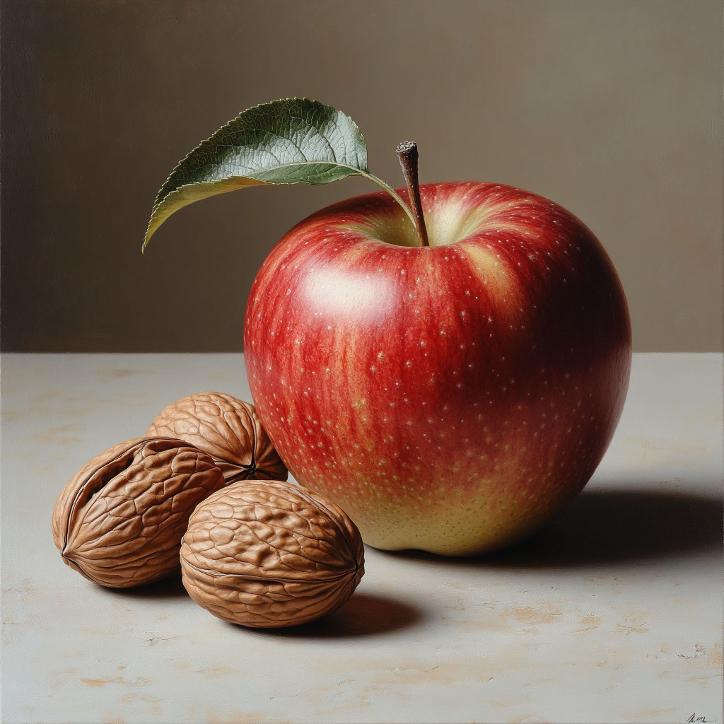 Яблоко + орехи