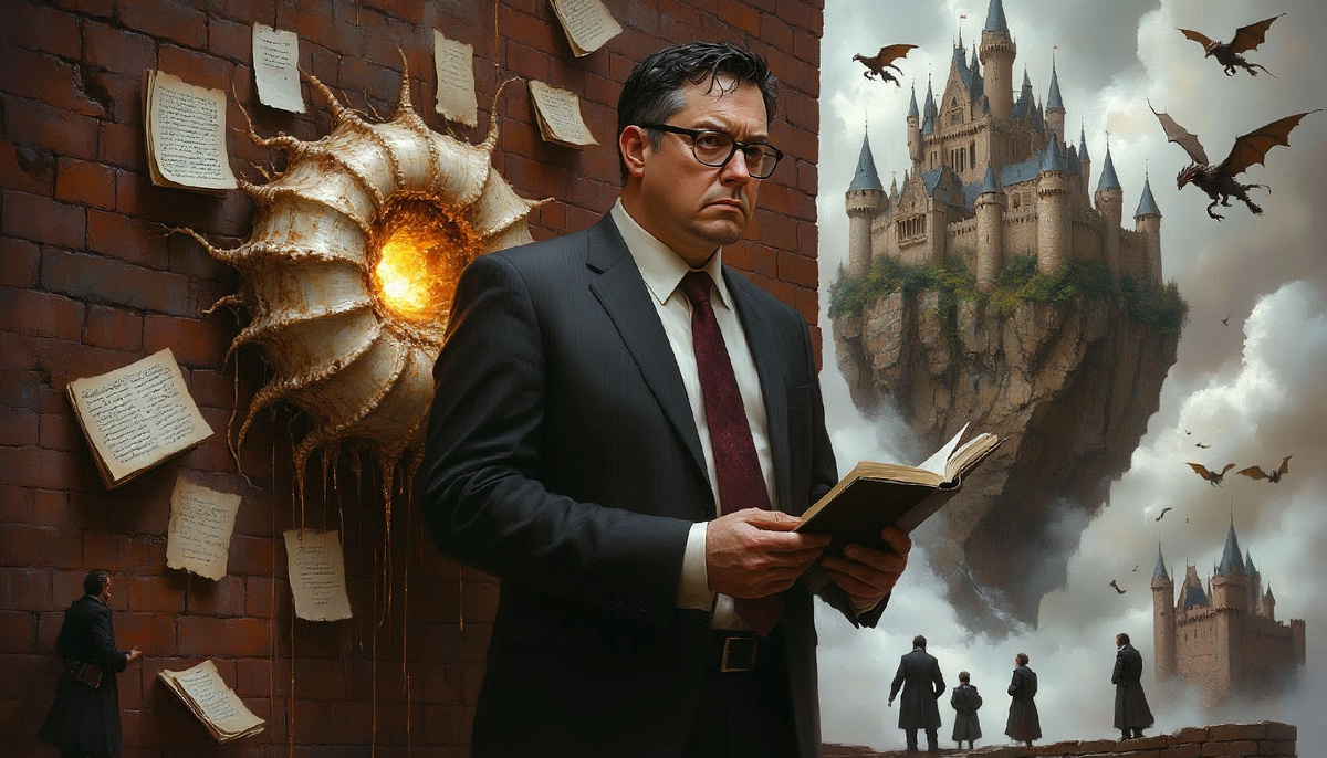 Даже внутри грёз, мы остёмся собой. Окружающий сюр совершенно не мешает.