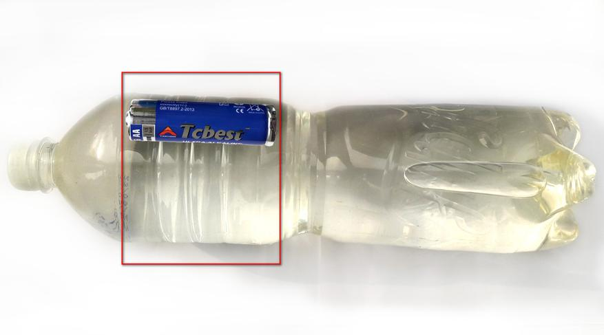 Красным выделено место отреза