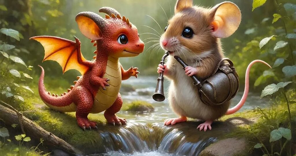 Смелый Мышонок и Дракончик