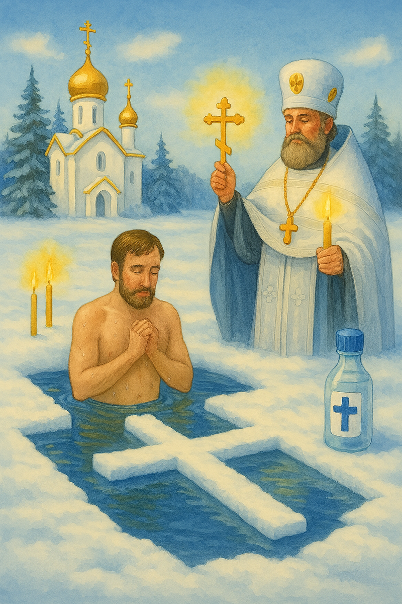 Самая известная традиция — окунание в освящённую воду.