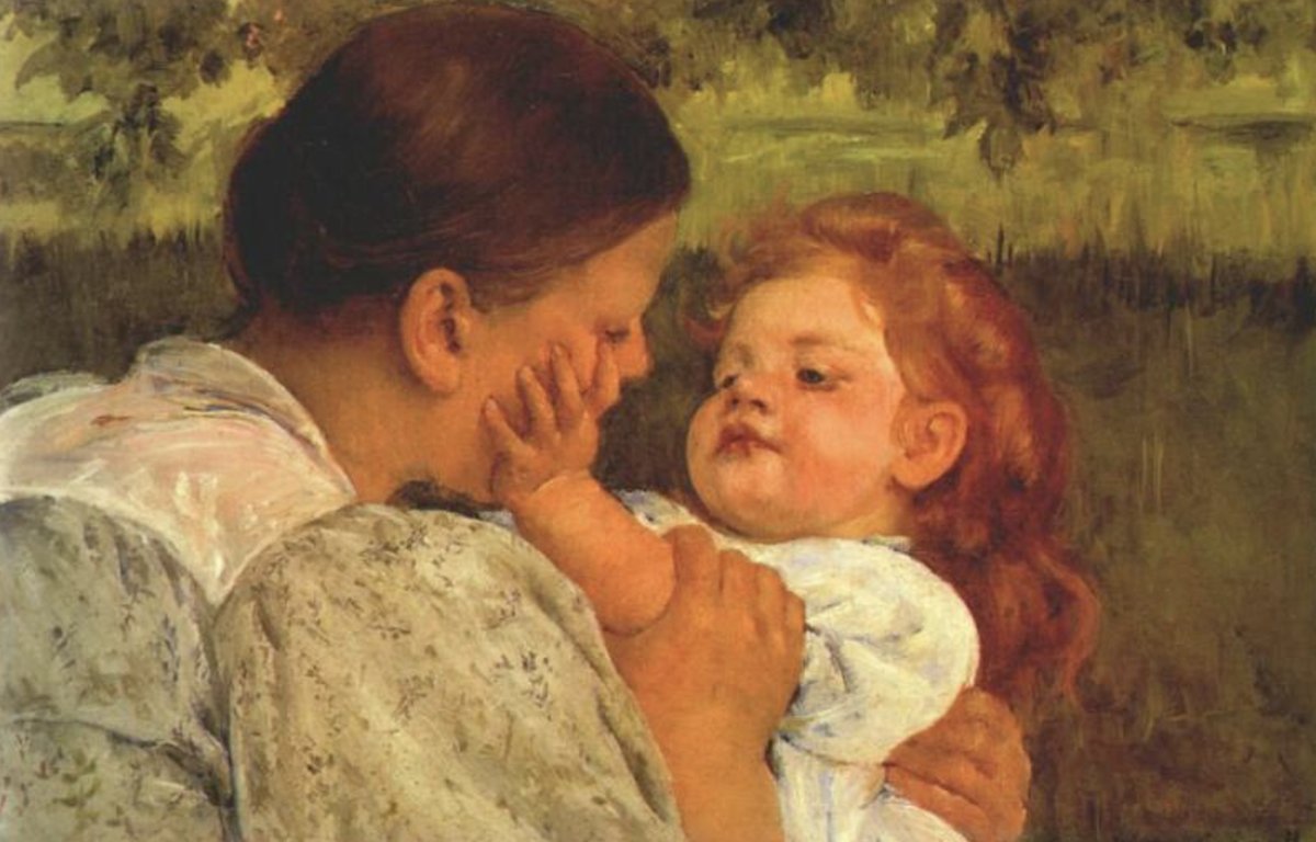 / Мэри Кассат, "Материнские ласки", 1896 г. /