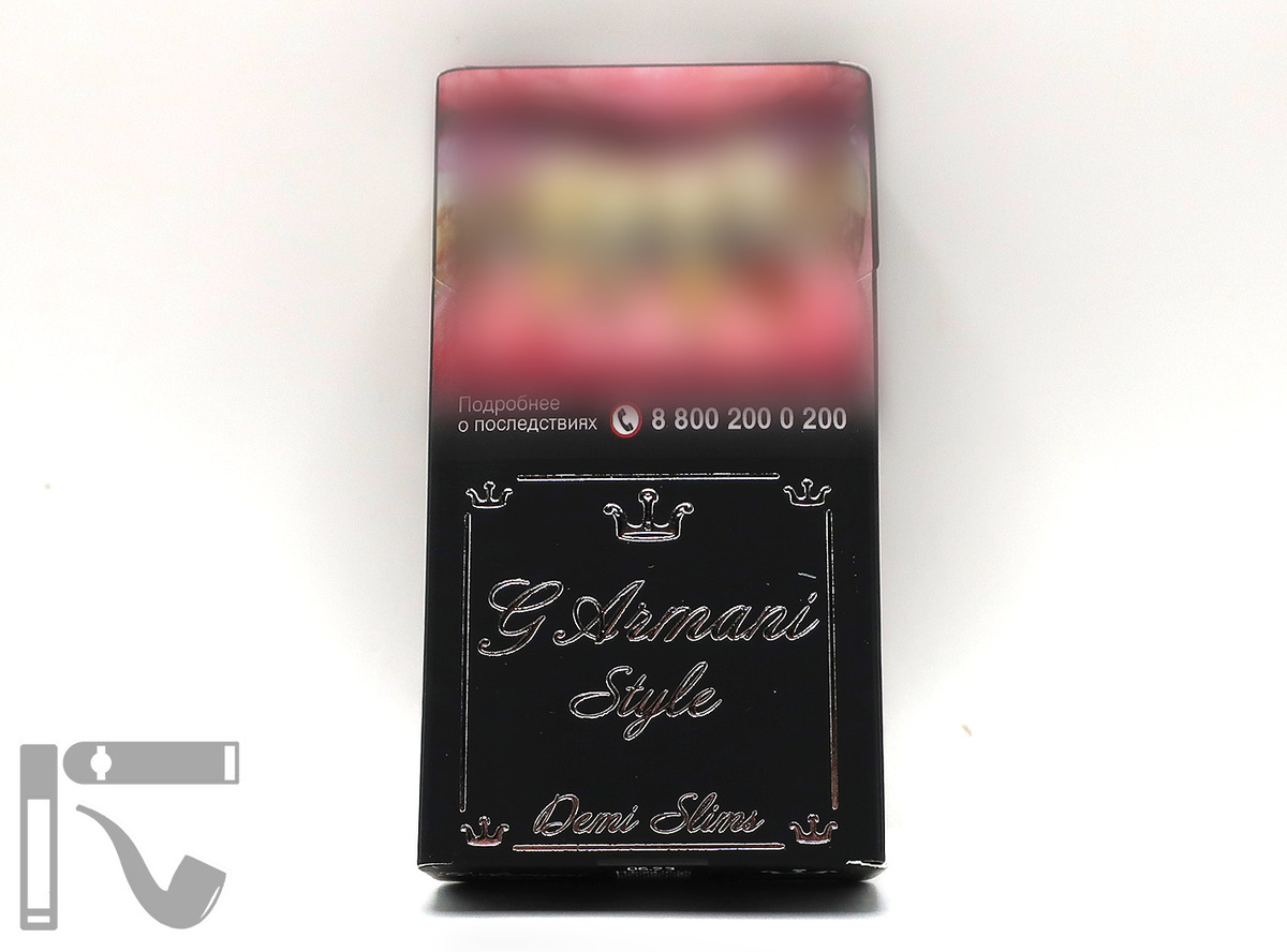 Сигареты G Armani Style Black. Фото: © канал "Уголок Курильщика"