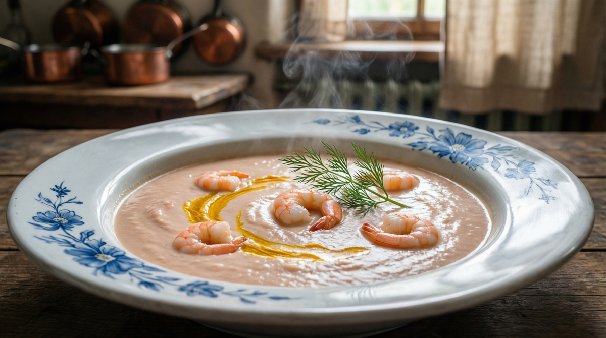 Суп-пюре с креветками
