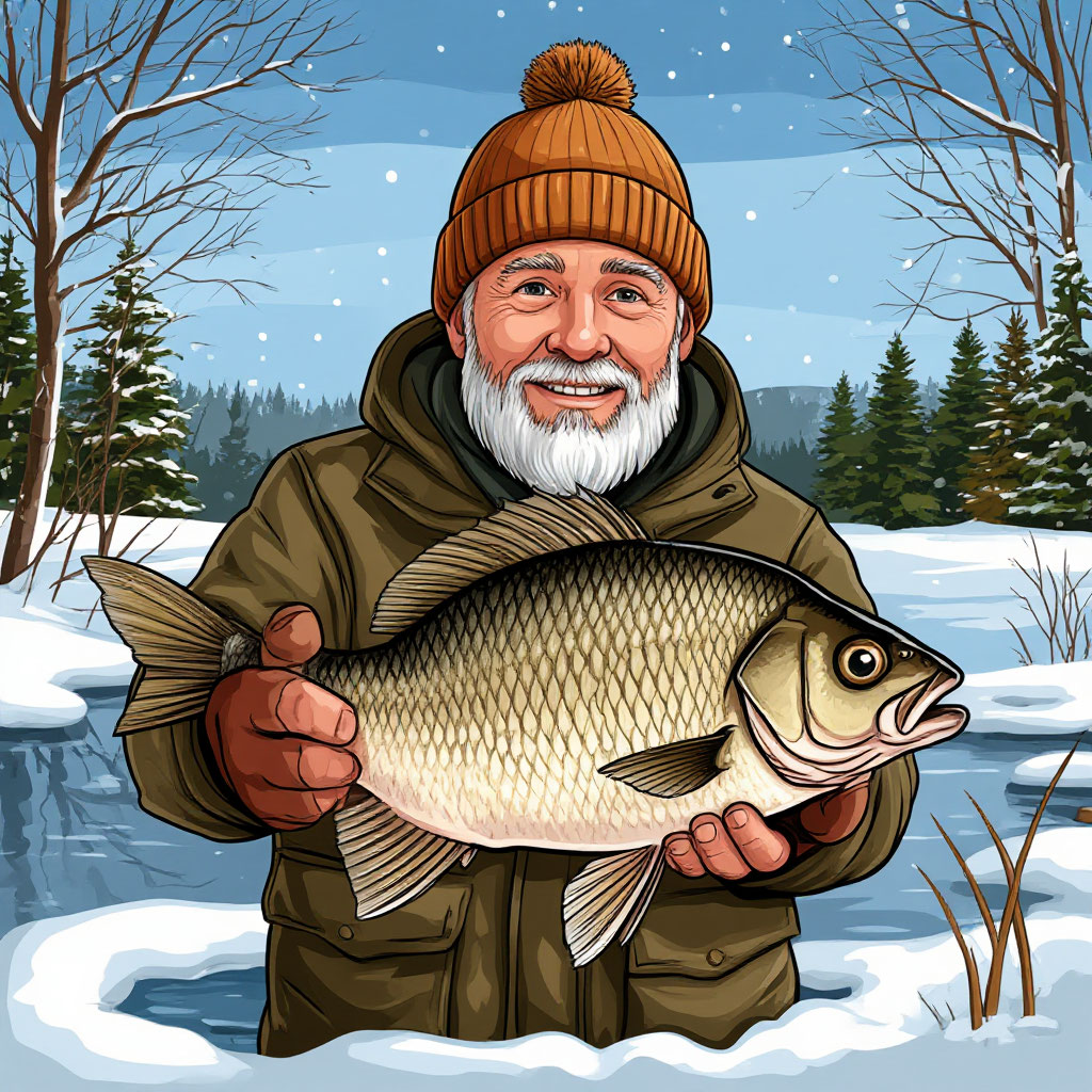 Ловля леща зимой