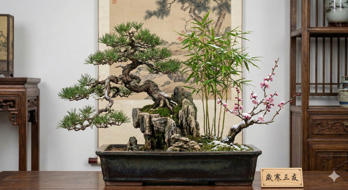 «Три друга зимы» (歲寒三友 — Suìhán sānyǒu)