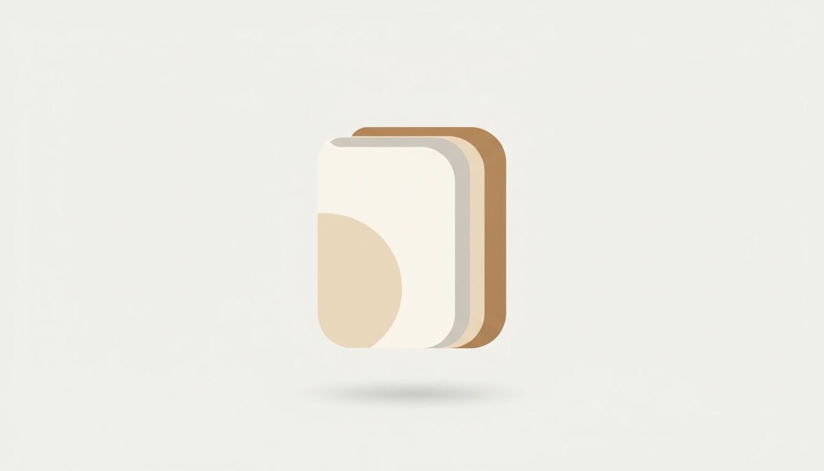 Нейтральная иллюстрация с абстрактным образом книги и аккуратной композицией, подчёркивающая тему создания книжных обложек с помощью нейросетей.