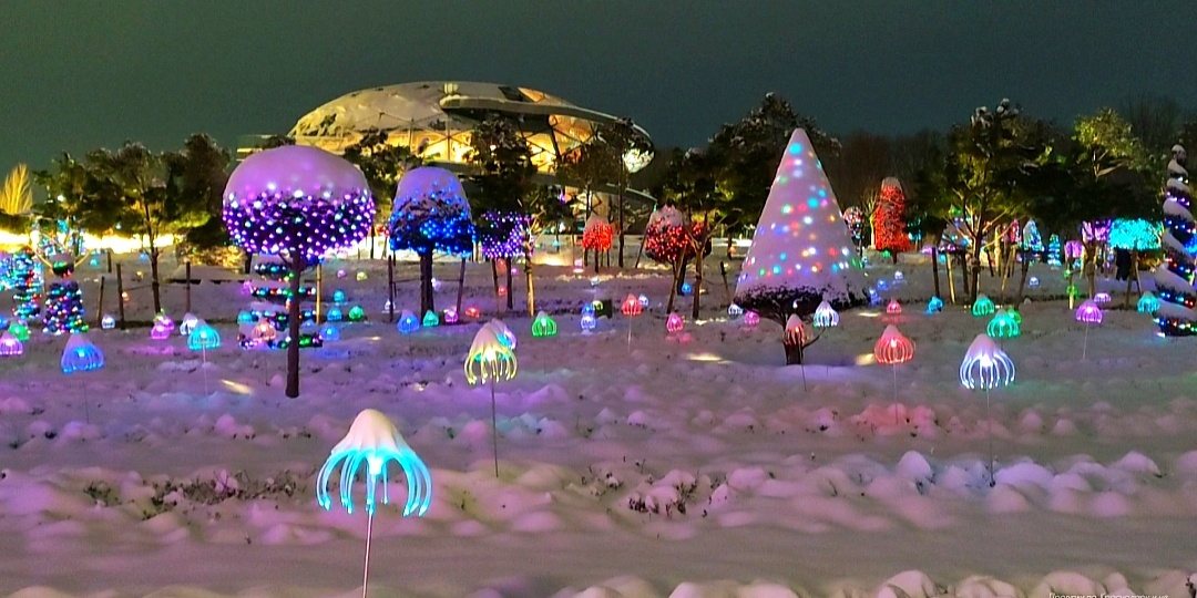 🎄❄Снежно-новогодний парк Облаков парка Галицкого❄⛄