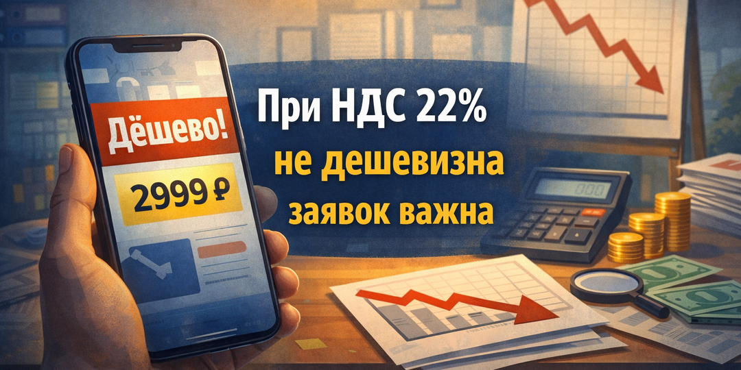 Почему после повышения НДС до 22%, не стоит смотреть на цену заявки?