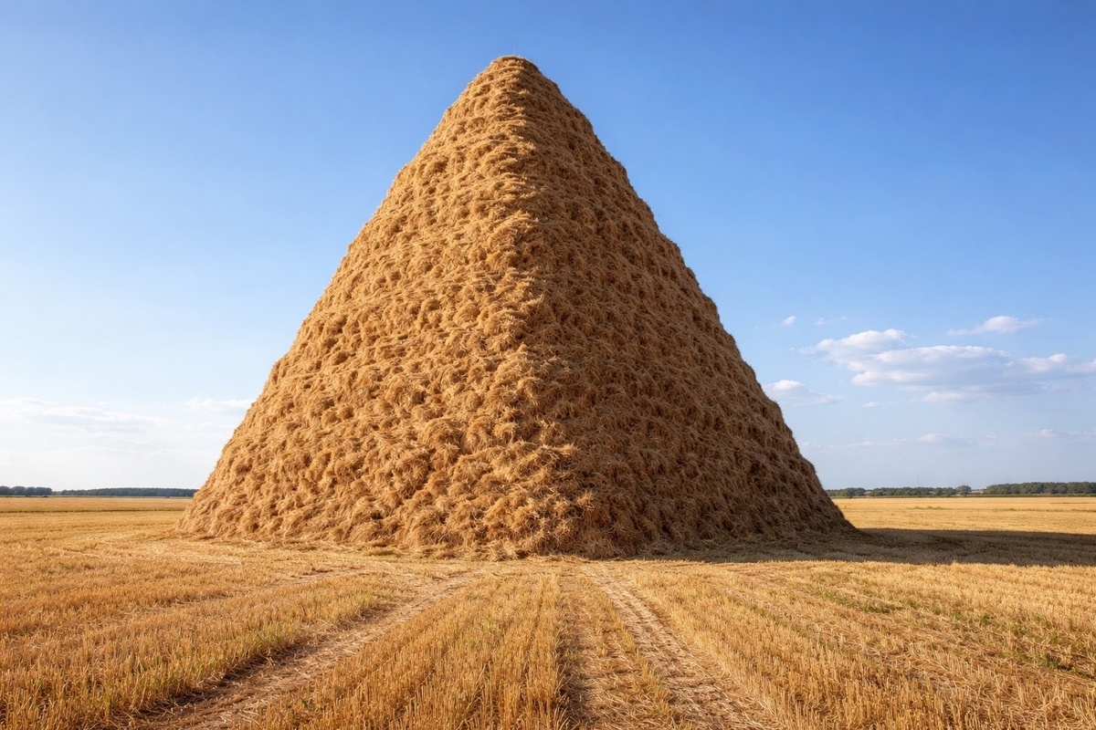    Стогов сена высотой 30 метров, конечно же, не бывает
