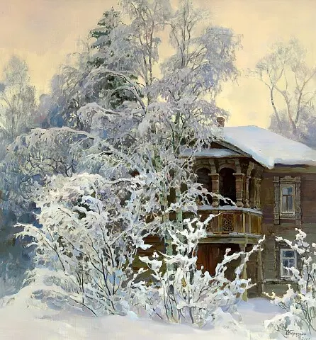 В инее