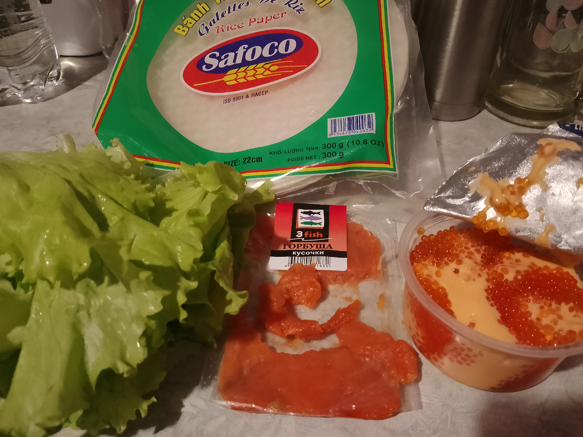 Фото автора, приготовила спринг роллы