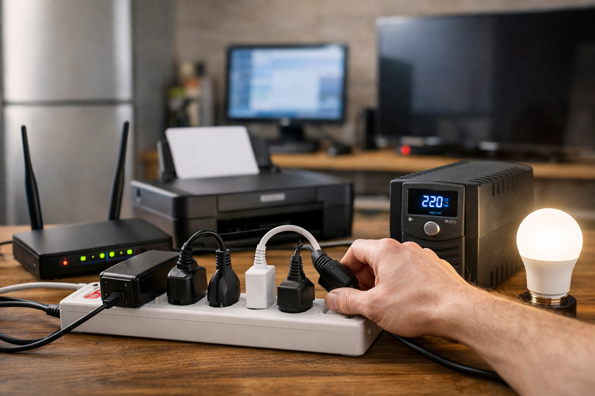 Отключение устройства от сети