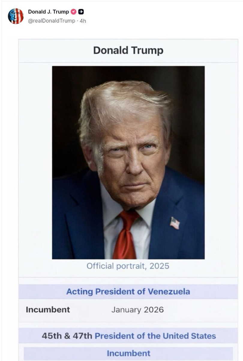Соцсеть Трампа/Трамп у руля Венесуэлы