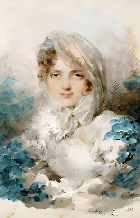 Екатерина Скавронская - Багратион. Репродукция портрета Жан-Батист Изабе