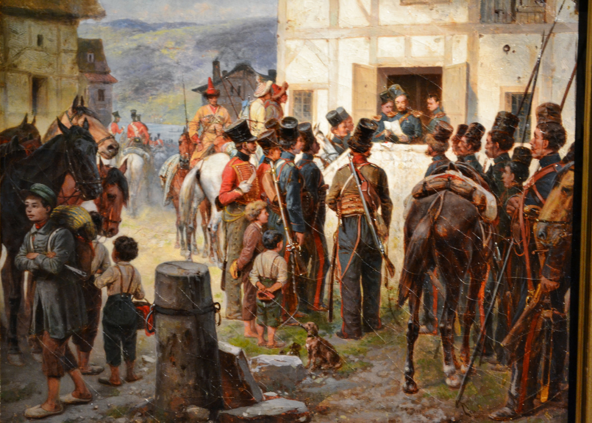 Чтение приказа в 1813г., 1892г. Б.П. Виллевальде. Частная коллекция, Москва. Фото автора канала 