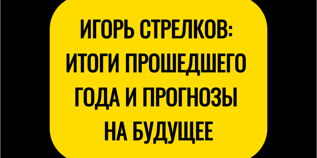 Игорь Стрелков: итоги прошедшего года и прогнозы на будущее