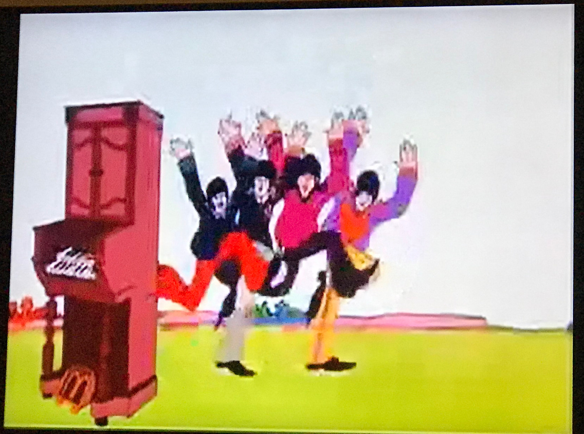 Пианола появилась даже в мультфильме Битлз "Желтая подводная лодка". Фотография из личного архива. 