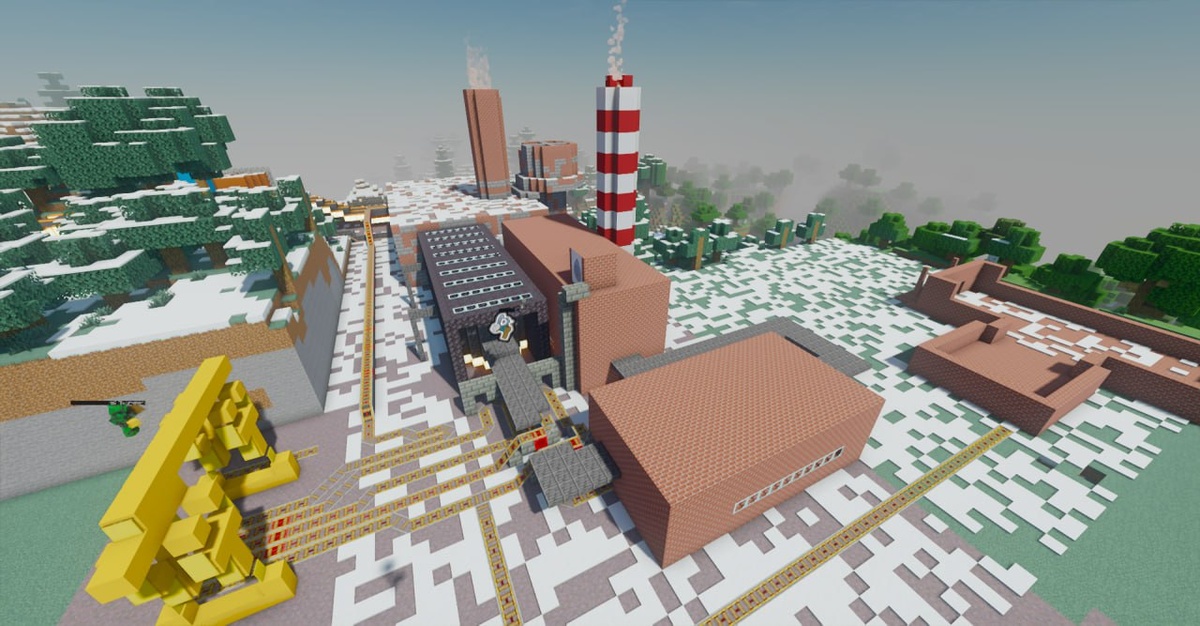 

На курсе "Северное градостроительство" рядом с залежами никеля нами был основан город Снежск, собирающий в себе примеры схожих северных промышленных городов (Череповец, Норильск, Воркута). Одним из важнейших предприятий стал Снежский Металлургический Завод, на котором и работает большинство жителей нашего северного города

В целом, металлургическое производство состоит из следующих этапов:

Металлургическое производство никеля включает следующие основные этапы:

1. Добыча: Извлечение никелесодержащих руд  из недр открытым или подземным способом (в нашем случае, подземный, с помощью шахт)

2.Дробление: Крупное дробление руды на куски (до 100–300 мм) с помощью щековых или конусных дробилок.

3. Измельчение: Мелкое дробление и размол руды (до 0,1–1 мм) в шаровых или стержневых мельницах для подготовки к обогащению.

4. Обогащение: Увеличение содержания никеля путем флотации (по сути, промывка в больших бассейнах) получая концентрат с 10–20% никеля, который далее сгущается, отделяясь от воды

5.Плавка: получение брикетов или порошка для дальнейшей металлургической работы

Наша промзона развивается, и в ходе роста города мы будем продолжать изучение производства в городах! На фото результаты нашей работы за два занятия "СЕВЕРНОГО ГРАДОСТРОИТЕЛЬСТВА"